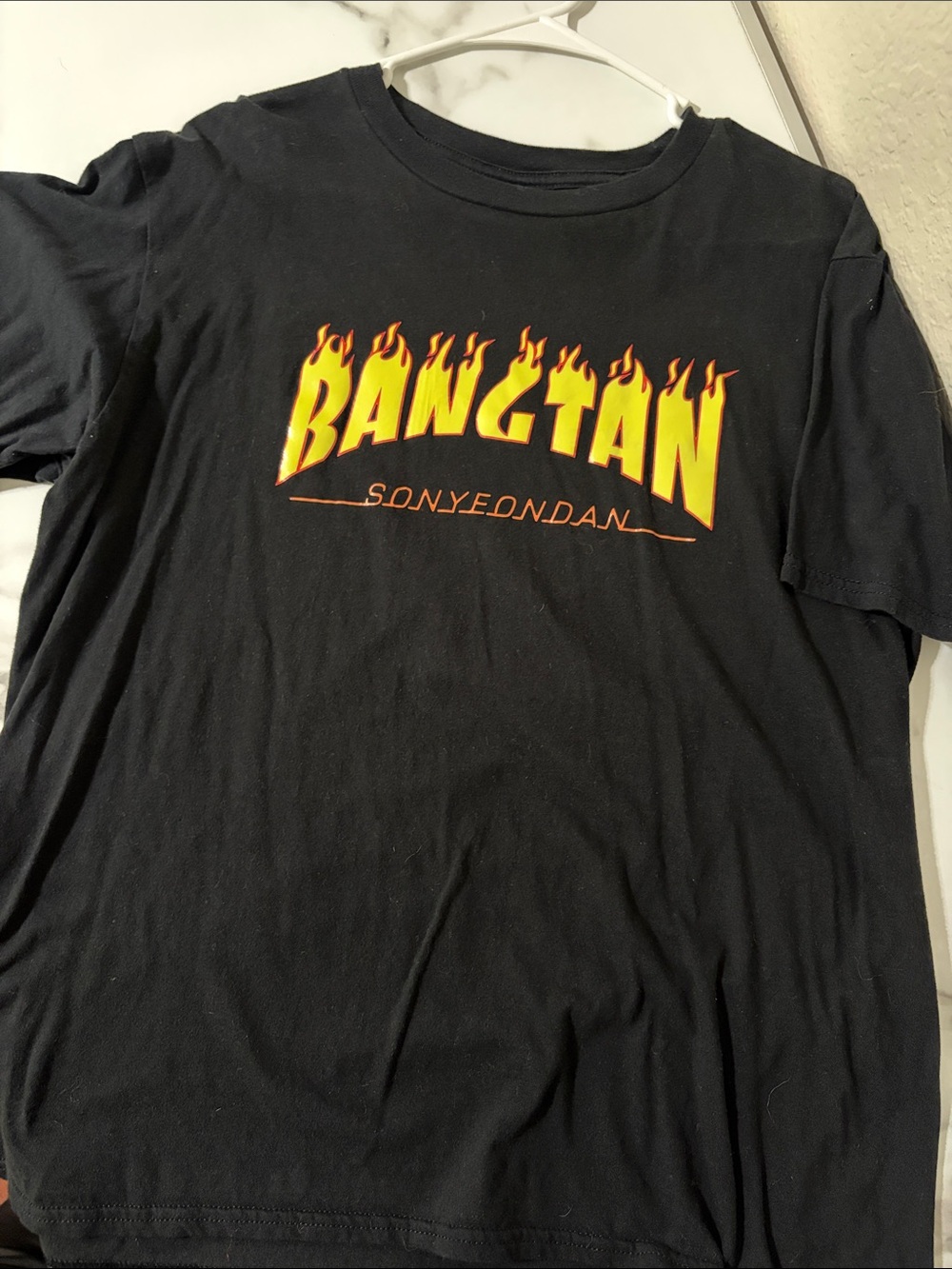BTS BANGTAN Black Flame Graphic Tee